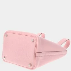 Hermes Pink Taurillon Clemence Leather Picotan Lock PM Tote Bag For Women -Deals Hermes Store luxury women hermes new handbags p665228 005