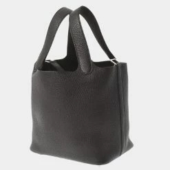 Hermes Black Taurillon Clemence Leather Picotin Lock PM Tote Bag For Women 12 Hermes Black Taurillon Clemence Leather Picotin Lock PM Tote Bag For Women -Deals Hermes Store luxury women hermes new handbags p665229 002