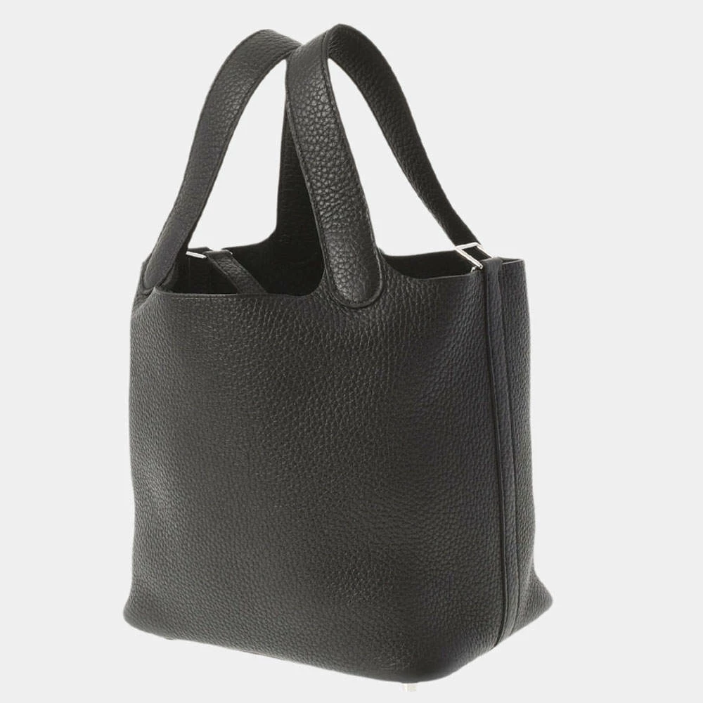 Hermes Black Taurillon Clemence Leather Picotin Lock PM Tote Bag For Women 4 Hermes Black Taurillon Clemence Leather Picotin Lock PM Tote Bag For Women - Image 2