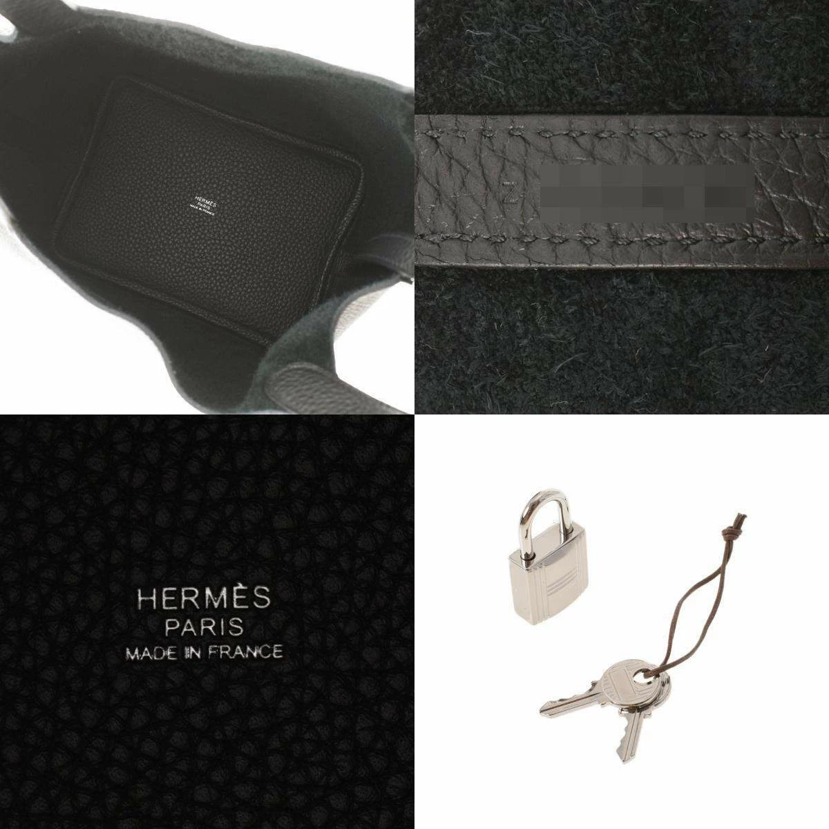 Hermes Black Taurillon Clemence Leather Picotin Lock PM Tote Bag For Women 8 Hermes Black Taurillon Clemence Leather Picotin Lock PM Tote Bag For Women - Image 6