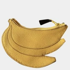 Hermes Yellow Chevre Banana Coin Wallet For Women