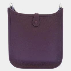 Hermes Purple Taurillon Clemence Leather Evelyn Amazon TPM Shoulder Bag For Women 11 Hermes Purple Taurillon Clemence Leather Evelyn Amazon TPM Shoulder Bag For Women -Deals Hermes Store luxury women hermes new handbags p668256 005