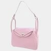 Hermes Pink Taurillon Clemence Leather Lindy 26 Shoulder Bag For Women
