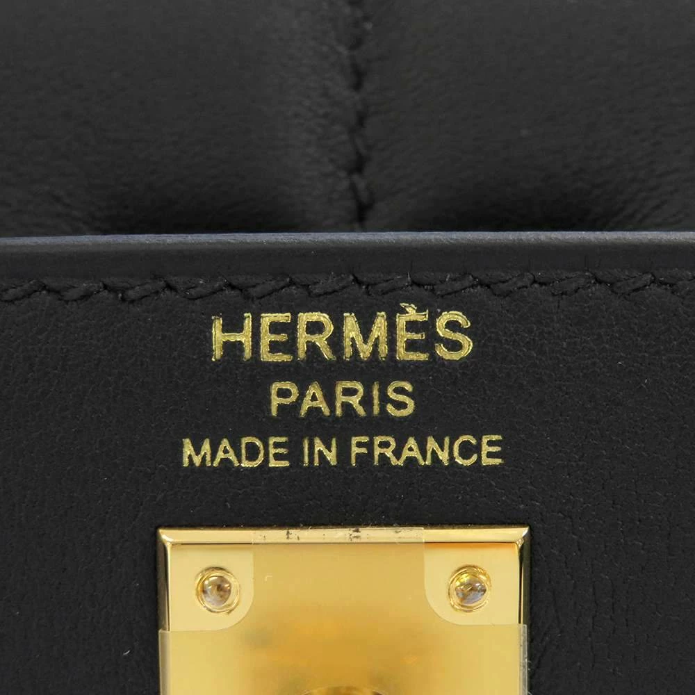 Hermes Black Swift Leather Gold Hardware Kelly Padded 25 Sellier Bag For Women 8 Hermes Black Swift Leather Gold Hardware Kelly Padded 25 Sellier Bag For Women - Image 6