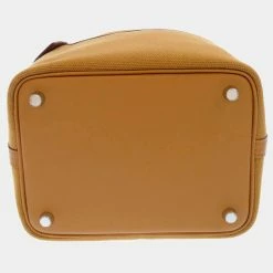 Hermes Gold Toile Swift Leather Cargo Picotin Lock PM Top Handle Bag For Women -Deals Hermes Store luxury women hermes new handbags p668273 003