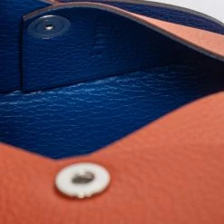 Hermes Terre Battue/Bleu France Epsom Leather Calvi Card Holder For Women -Deals Hermes Store luxury women hermes new handbags p670128 005