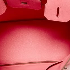 Hermes Rose Confetti Epsom Leather Palladium Finish Birkin 30 Bag For Women -Deals Hermes Store luxury women hermes new handbags p671958 011