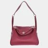 Hermes Lindy 34 2WAY Red Taurillon Clemence Ladies Handbag For Women