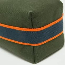 Hermes Hermès Vert Foret Canvas Bride-a-Brac Case For Women -Deals Hermes Store luxury women hermes new handbags p673202 008