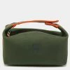 Hermes Hermès Vert Foret Canvas Bride-a-Brac Case For Women -Deals Hermes Store luxury women hermes new handbags p673202 012