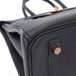 Hermes Black Clemence Leather Gold Hardware Birkin 30 Bag For Women -Deals Hermes Store luxury women hermes new handbags p673721 006