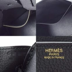 Hermes Black Clemence Leather Gold Hardware Birkin 30 Bag For Women -Deals Hermes Store luxury women hermes new handbags p673721 011