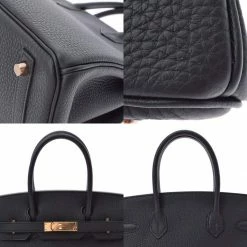 Hermes Black Clemence Leather Gold Hardware Birkin 30 Bag For Women -Deals Hermes Store luxury women hermes new handbags p673721 012