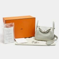 Hermes Hermès Gris Perle Taurillon Clemence Leather Palladium Finish Mini Lindy Bag For Women 25 Hermes Hermès Gris Perle Taurillon Clemence Leather Palladium Finish Mini Lindy Bag For Women -Deals Hermes Store luxury women hermes new handbags p674198 001