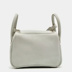 Hermes Hermès Gris Perle Taurillon Clemence Leather Palladium Finish Mini Lindy Bag For Women 18 Hermes Hermès Gris Perle Taurillon Clemence Leather Palladium Finish Mini Lindy Bag For Women -Deals Hermes Store luxury women hermes new handbags p674198 005