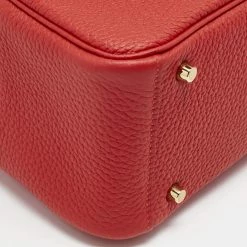 Hermes Hermès Rouge Tomate Taurillon Clemence Leather Gold Finish Mini Lindy Bag For Women -Deals Hermes Store luxury women hermes new handbags p674214 009