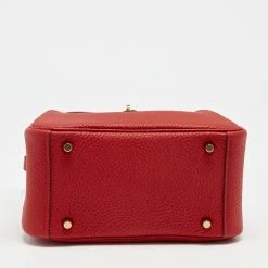 Hermes Hermès Rouge Tomate Taurillon Clemence Leather Gold Finish Mini Lindy Bag For Women -Deals Hermes Store luxury women hermes new handbags p674214 010