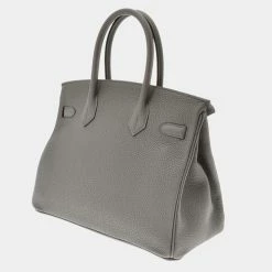 Hermes Grey Togo Leather Gold Hardware Birkin 30 Bag For Women -Deals Hermes Store luxury women hermes new handbags p676317 001