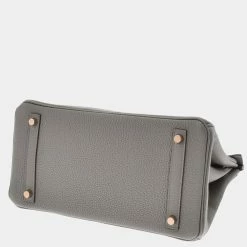 Hermes Grey Togo Leather Gold Hardware Birkin 30 Bag For Women -Deals Hermes Store luxury women hermes new handbags p676317 004