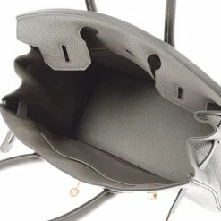 Hermes Grey Togo Leather Gold Hardware Birkin 30 Bag For Women -Deals Hermes Store luxury women hermes new handbags p676317 005