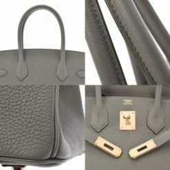 Hermes Grey Togo Leather Gold Hardware Birkin 30 Bag For Women -Deals Hermes Store luxury women hermes new handbags p676317 008