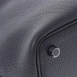 Hermes Black Monochrome Taurillon Clemence Leather Picotin Lock PM Tote Bag For Women -Deals Hermes Store luxury women hermes new handbags p676320 006