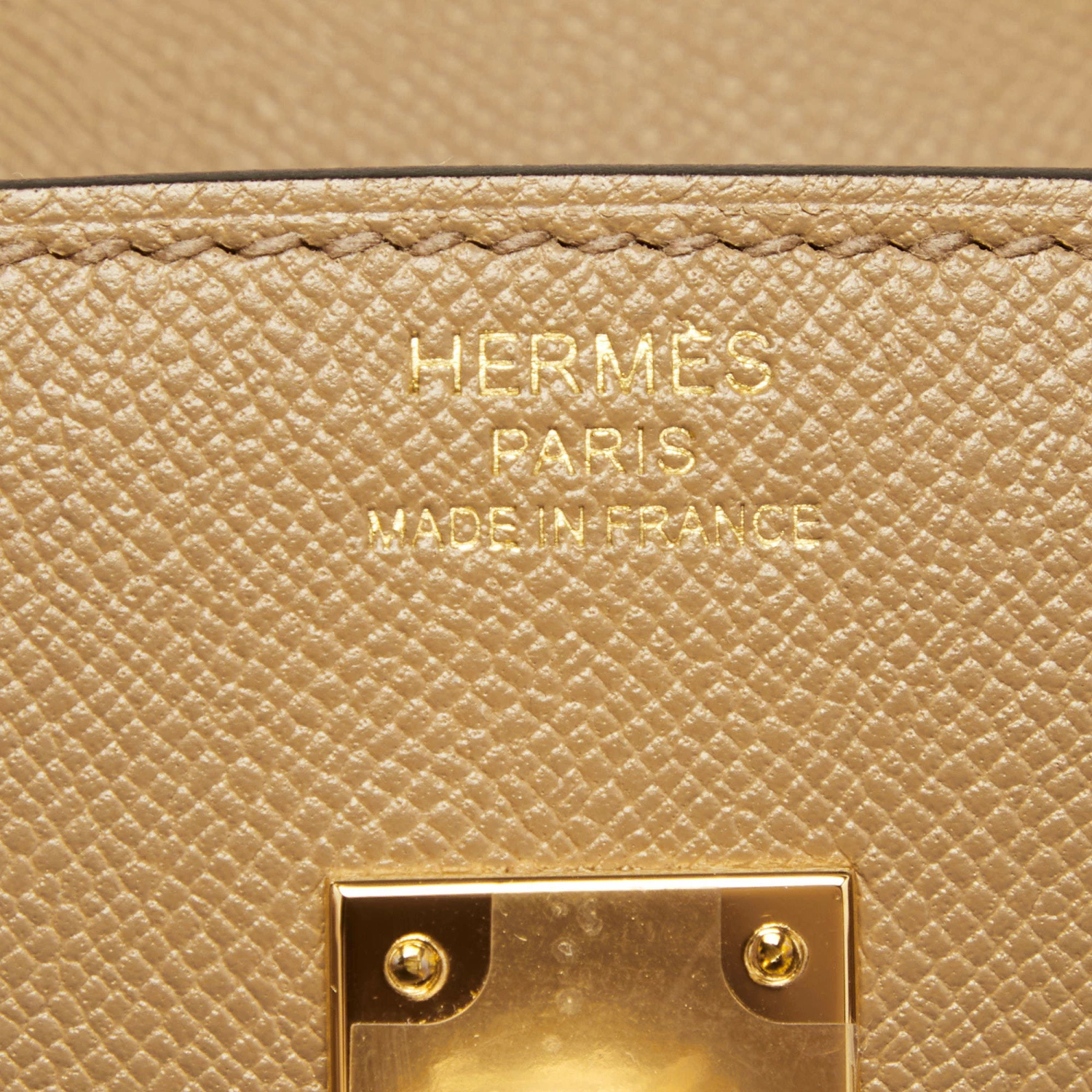Hermes Chai Madame Leather Gold Finish Birkin Sellier 25 Bag For Women 11 Hermes Chai Madame Leather Gold Finish Birkin Sellier 25 Bag For Women - Image 9
