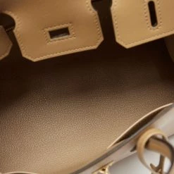Hermes Chai Madame Leather Gold Finish Birkin Sellier 25 Bag For Women 20 Hermes Chai Madame Leather Gold Finish Birkin Sellier 25 Bag For Women -Deals Hermes Store luxury women hermes new handbags p676776 007