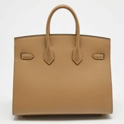 Hermes Chai Madame Leather Gold Finish Birkin Sellier 25 Bag For Women 17 Hermes Chai Madame Leather Gold Finish Birkin Sellier 25 Bag For Women -Deals Hermes Store luxury women hermes new handbags p676776 009