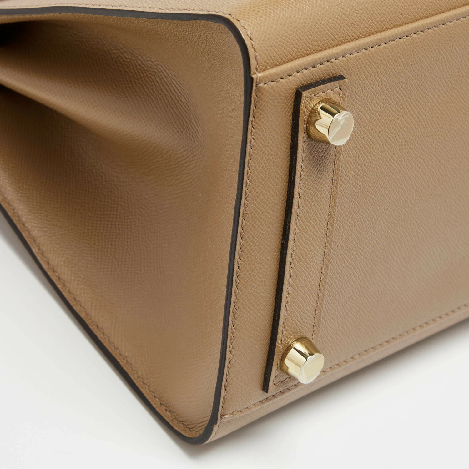 Hermes Chai Madame Leather Gold Finish Birkin Sellier 25 Bag For Women 13 Hermes Chai Madame Leather Gold Finish Birkin Sellier 25 Bag For Women - Image 11