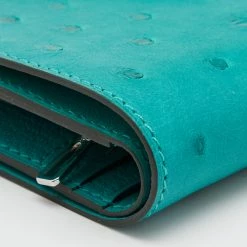 Hermes Vert Verone Ostrich Bearn Compact Wallet For Women 23 Hermes Vert Verone Ostrich Bearn Compact Wallet For Women -Deals Hermes Store luxury women hermes new handbags p677006 005