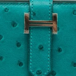 Hermes Vert Verone Ostrich Bearn Compact Wallet For Women 18 Hermes Vert Verone Ostrich Bearn Compact Wallet For Women -Deals Hermes Store luxury women hermes new handbags p677006 010