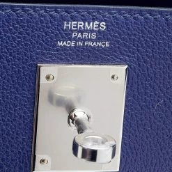 Hermes Hermès Bleu Encre/Bleu Zellige Evercolor Leather Palladium Plated Kelly 28 Retourne Bag For Women -Deals Hermes Store luxury women hermes new handbags p677985 003