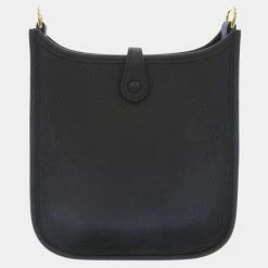 Hermes Black Taurillon Clemence Leather Evelyn Amazon TPM Shoulder Bag For Women -Deals Hermes Store luxury women hermes new handbags p680008 005