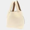 Hermes White Taurillon Clemence/Swift Leather Picotin Lock MM Tote Bag For Women -Deals Hermes Store luxury women hermes new handbags p680046 005