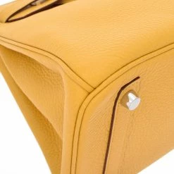 Hermes Yellow Taurillon Clemence Leather Palladium Hardware Birkin 30 Bag For Women 23 Hermes Yellow Taurillon Clemence Leather Palladium Hardware Birkin 30 Bag For Women -Deals Hermes Store luxury women hermes new handbags p682495 009