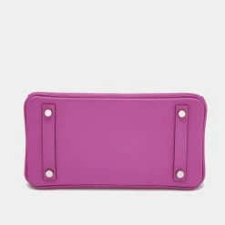 Hermes Magnolia Taurillon Novillo Leather Palladium Finish Birkin 25 Bag For Women -Deals Hermes Store luxury women hermes new handbags p687619 005