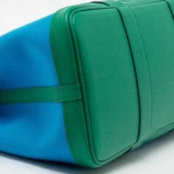 Hermes Bleu Azteque/Menthe Toile And Epsom Leather Garden Party 30 Bag For Women 34 Hermes Bleu Azteque/Menthe Toile And Epsom Leather Garden Party 30 Bag For Women -Deals Hermes Store luxury women hermes new handbags p690986 010