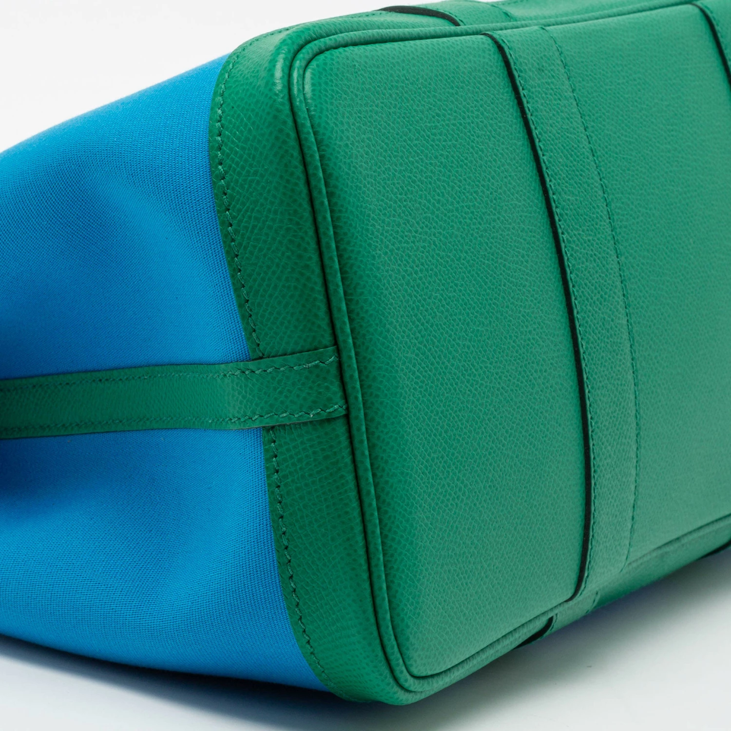 Hermes Bleu Azteque/Menthe Toile And Epsom Leather Garden Party 30 Bag For Women 18 Hermes Bleu Azteque/Menthe Toile And Epsom Leather Garden Party 30 Bag For Women - Image 16