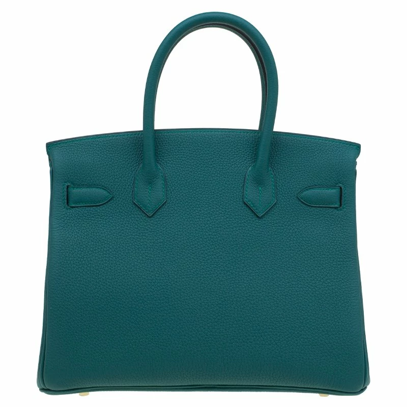 Hermes Malachite Togo Leather Gold Hardware Birkin 30 Bag For Women 6 Hermes Malachite Togo Leather Gold Hardware Birkin 30 Bag For Women - Image 4