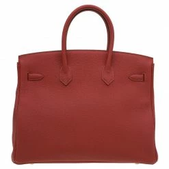 Hermes Vermillion Togo Leather Gold Hardware Birkin 35 Bag For Women -Deals Hermes Store luxury women hermes new handbags p81271 004