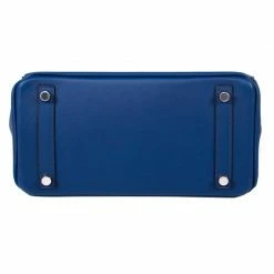 Hermes Navy Blue Swift Leather Palladium Hardware Birkin 25 Bag For Women -Deals Hermes Store luxury women hermes new handbags p89595 003