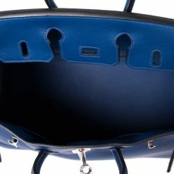 Hermes Navy Blue Swift Leather Palladium Hardware Birkin 25 Bag For Women -Deals Hermes Store luxury women hermes new handbags p89595 004