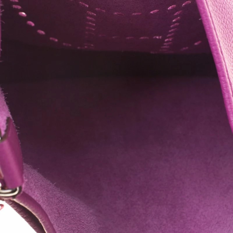 Hermes Cyclamin Clemence Leather Evelyne III GM Bag For Women 9 Hermes Cyclamin Clemence Leather Evelyne III GM Bag For Women - Image 7