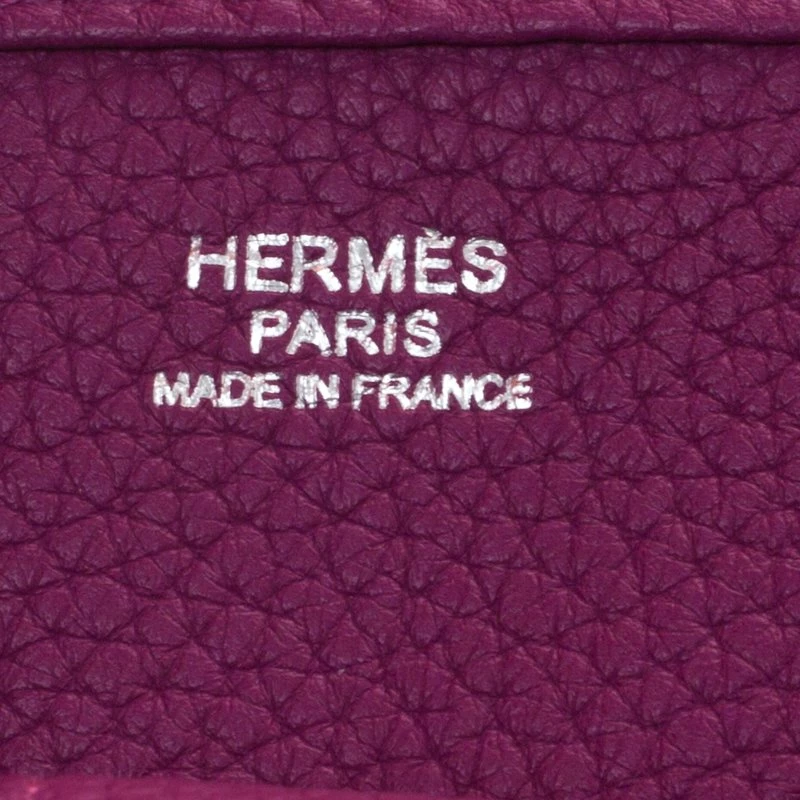 Hermes Cyclamin Clemence Leather Evelyne III GM Bag For Women 11 Hermes Cyclamin Clemence Leather Evelyne III GM Bag For Women - Image 9