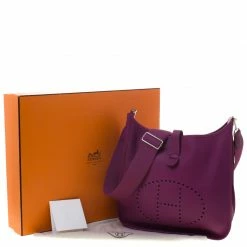 Hermes Cyclamin Clemence Leather Evelyne III GM Bag For Women 23 Hermes Cyclamin Clemence Leather Evelyne III GM Bag For Women -Deals Hermes Store luxury women hermes new handbags p96664 010