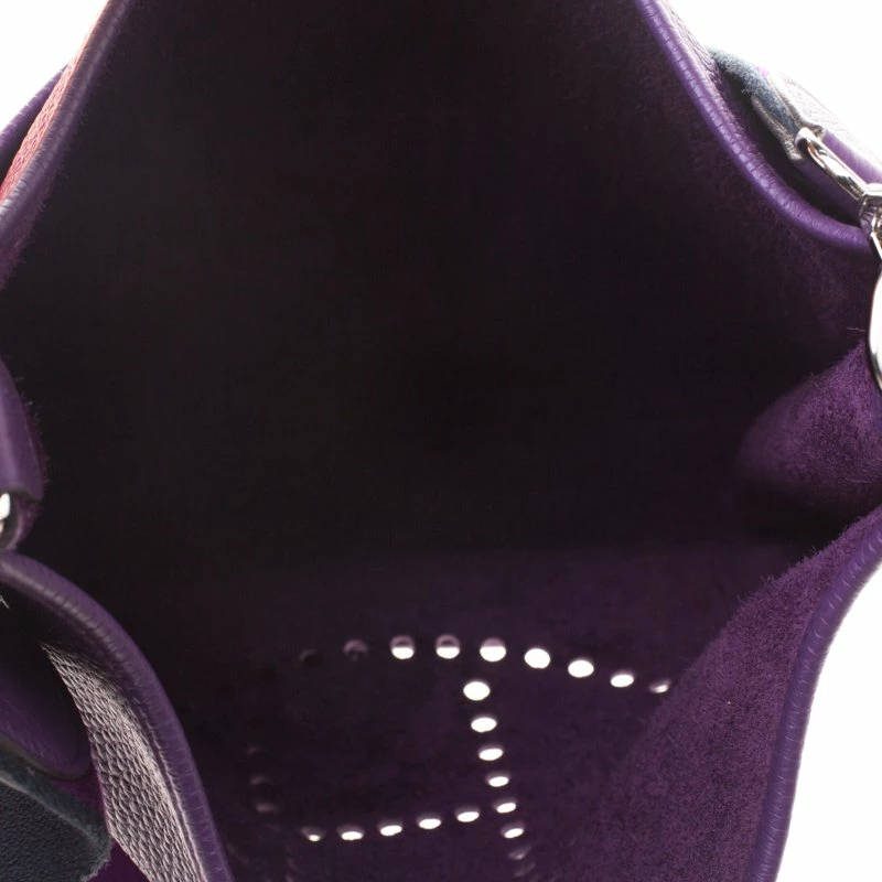 Hermes Purple Clemence Leather Limited Edition Evelyne III GM Bag For Women 9 Hermes Purple Clemence Leather Limited Edition Evelyne III GM Bag For Women - Image 7