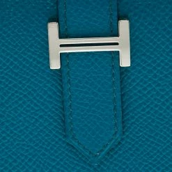 Hermes Blue Paon Epsom Leather Bearn Gusset Wallet For Women -Deals Hermes Store luxury women hermes new handbags p99217 005