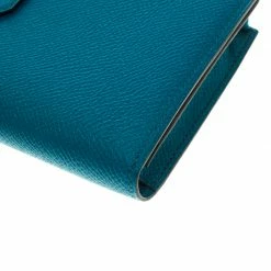 Hermes Blue Paon Epsom Leather Bearn Gusset Wallet For Women -Deals Hermes Store luxury women hermes new handbags p99217 010