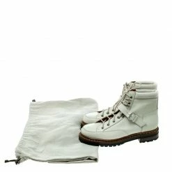 Hermes Off White Leather Ex Libris Detail Hiking Boots Size 37 For Women -Deals Hermes Store luxury women hermes new shoes p162519 008